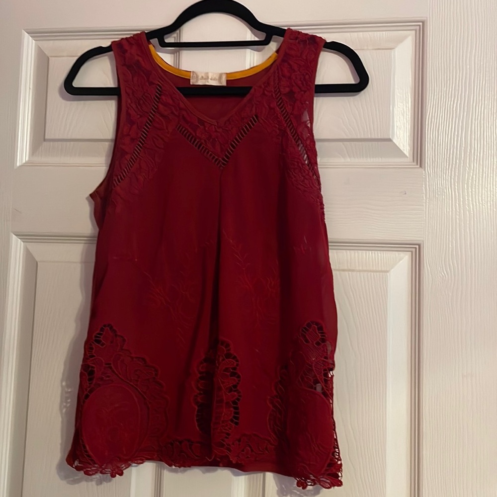 Lace tank top. Size small